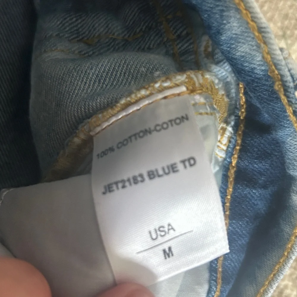 Elan Tie Dye High Rise Straight Leg Cropped Jeans Women's Medium button fly NWT - Picture 6 of 9